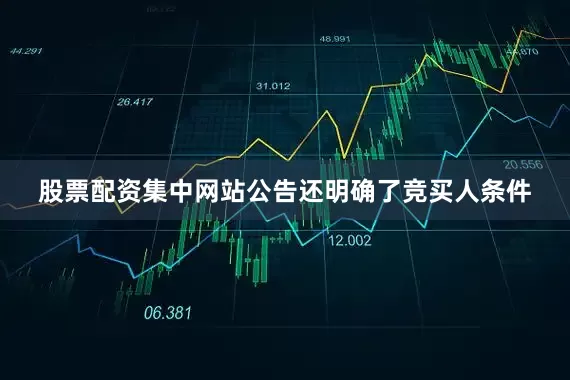 股票配资集中网站公告还明确了竞买人条件