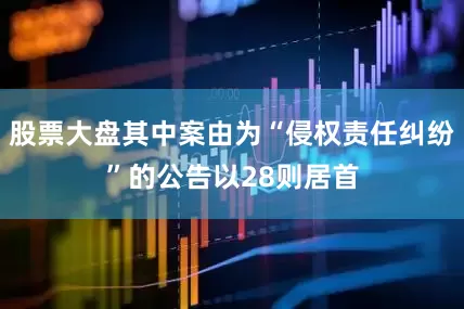 股票大盘其中案由为“侵权责任纠纷”的公告以28则居首